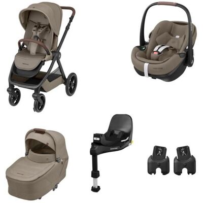 MAXI-COSI Pack poussette naissance Oxford+ Cosi Pebble 360 Pro 2 Embase Familyfix 360 Pro Twillic Truffle Beige - Publicité MAXI-COSI Pack poussette naissance Oxford+ Cosi Pebble 360 Pro 2 Embase Familyfix 360 Pro Twillic Truffle Beige - Publicité