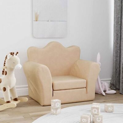 Fauteuil bebe - canape bebe Vidaxl - 357055 - Canapé-lit pour Enfants crème Peluche Douce Beige - Publicité Fauteuil bebe - canape bebe Vidaxl - 357055 - Canapé-lit pour Enfants crème Peluche Douce Beige - Publicité
