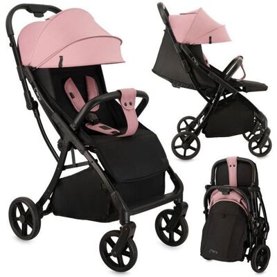 MoMi PAOLA - Poussette compacte auto-pliante 6m+ jusqu’à 22 kg - Roues PU avec suspension - Dossier & repose-pieds réglables - Rose Rose - Publicité MoMi PAOLA - Poussette compacte auto-pliante 6m+ jusqu’à 22 kg - Roues PU avec suspension - Dossier & repose-pieds réglables - Rose Rose - Publicité