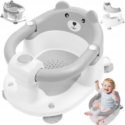 LYNKER Siège de bain pour bébé-Siège antidérapant-Dès 6 mois-PP + TPR-4 ventouses-Ouverture par bouton-Ergonomique-Portable-Gris/Blanc Blanc - Publicité LYNKER Siège de bain pour bébé-Siège antidérapant-Dès 6 mois-PP + TPR-4 ventouses-Ouverture par bouton-Ergonomique-Portable-Gris/Blanc Blanc - Publicité