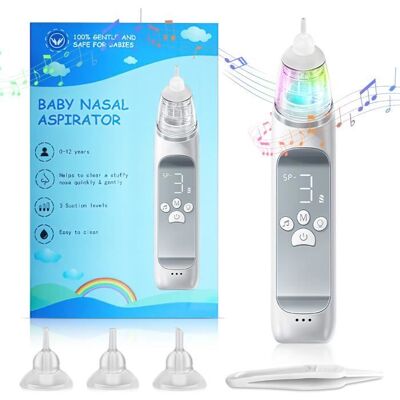 Mouche bébé électrique JOULLI 3 niveaux dépression,4 têtes de rechange 2 modes entièrement étanche avec musique apaisante Vert - Publicité Mouche bébé électrique JOULLI 3 niveaux dépression,4 têtes de rechange 2 modes entièrement étanche avec musique apaisante Vert - Publicité
