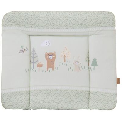 Matelas à langer - ROBA - WOODLAND BUDDIES - 85 x 75 cm - Bords réhaussés - Vert pastel motif animaux - Publicité Matelas à langer - ROBA - WOODLAND BUDDIES - 85 x 75 cm - Bords réhaussés - Vert pastel motif animaux - Publicité