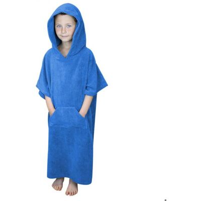 Serviette poncho de bain ou de plage avec poche - Enfant - Bleu - Vivezen Bleu - Publicité Serviette poncho de bain ou de plage avec poche - Enfant - Bleu - Vivezen Bleu - Publicité