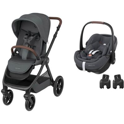 MAXI COSI - Poussette Duo Oxford Pebble 360 Pro 2 Twillic Graphite Maxi Cosi Gris - Publicité MAXI COSI - Poussette Duo Oxford Pebble 360 Pro 2 Twillic Graphite Maxi Cosi Gris - Publicité