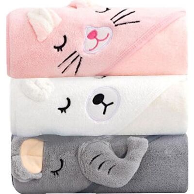 3pcs Cape De Bain Bébé À Capuche - Serviette À Capuche Pour Bébé Cadeau Naissance Sortie De Bain Bebe Cape De Bain Bébé Blanc - Publicité 3pcs Cape De Bain Bébé À Capuche - Serviette À Capuche Pour Bébé Cadeau Naissance Sortie De Bain Bebe Cape De Bain Bébé Blanc - Publicité