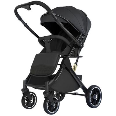 UVERBON Poussette bébé adaptée aux enfants de 0 à 4 ans suspension à ressorts sur les quatre roues pliable pour les voyages en avion Noir - Publicité UVERBON Poussette bébé adaptée aux enfants de 0 à 4 ans suspension à ressorts sur les quatre roues pliable pour les voyages en avion Noir - Publicité
