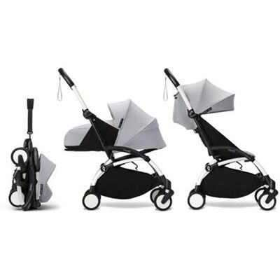 STOKKE - Poussette Yoyo 3 Pack 0 Et 6 Stone Cadre Blanc Stokke Blanc - Publicité STOKKE - Poussette Yoyo 3 Pack 0 Et 6 Stone Cadre Blanc Stokke Blanc - Publicité