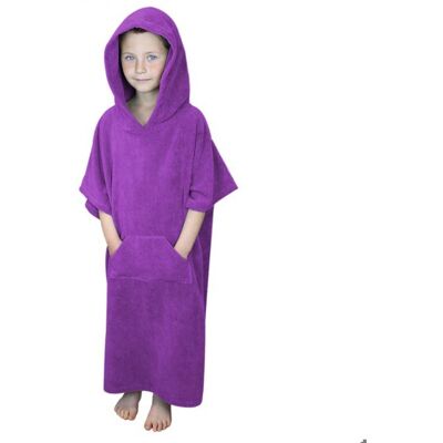 Serviette poncho de bain ou de plage avec poche - Enfant - Violet - Vivezen Violet - Publicité Serviette poncho de bain ou de plage avec poche - Enfant - Violet - Vivezen Violet - Publicité
