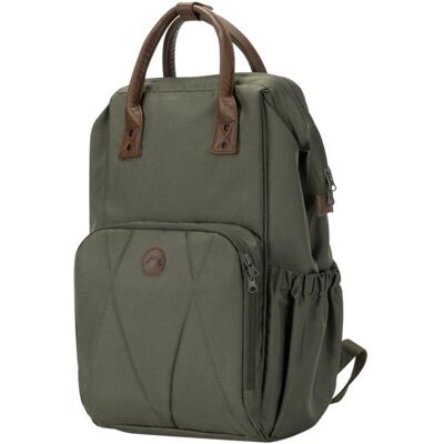 BÉBÉ CONFORT BEBECONFORT Sac à dos à langer bébé Matelas à langer inclus Poches isothermes Finitions cuir Mineral green Vert - Publicité BÉBÉ CONFORT BEBECONFORT Sac à dos à langer bébé Matelas à langer inclus Poches isothermes Finitions cuir Mineral green Vert - Publicité
