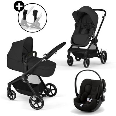 CYBEX Poussette trio EOS PLUS + Cloud G : poussette convertible + siège auto naissance allongeable+nacelle transformable en assise Noir - Publicité CYBEX Poussette trio EOS PLUS + Cloud G : poussette convertible + siège auto naissance allongeable+nacelle transformable en assise Noir - Publicité
