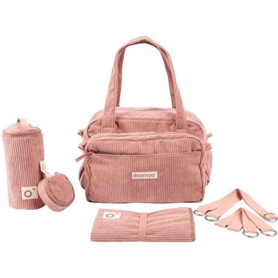 BABYMOOV doomoo - Sac à langer Bebe Fluffy - Grande Contenance 24L - Nombreuses Poches - 8 Accessoires Inclus dont Matelas à Langer - Rose - Publicité BABYMOOV doomoo - Sac à langer Bebe Fluffy - Grande Contenance 24L - Nombreuses Poches - 8 Accessoires Inclus dont Matelas à Langer - Rose - Publicité