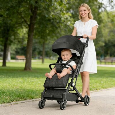 POUSSETTE BÉBÉ - HOMEWELL - ADAPTÉE AUX ENFANTS DE 0 À 4 ANS - 68*30*98CM - NOIR Noir - Publicité POUSSETTE BÉBÉ - HOMEWELL - ADAPTÉE AUX ENFANTS DE 0 À 4 ANS - 68*30*98CM - NOIR Noir - Publicité