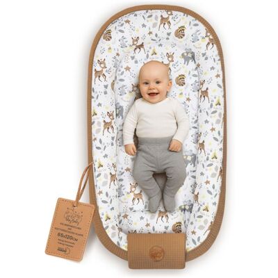 TOTSY BABY Réducteur de Lit Bébé 65x120cm Cocon en Gaufre de Coton Polyvalent pour Couffin Nid dAnge et Naissance Cerf Brun - Publicité TOTSY BABY Réducteur de Lit Bébé 65x120cm Cocon en Gaufre de Coton Polyvalent pour Couffin Nid dAnge et Naissance Cerf Brun - Publicité