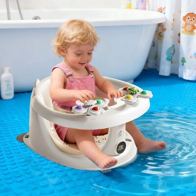 UVERBON Siège de bain pour bébé - Anneau de Bain - 4 Ventouses Antidérapantes & Coussins - Détection température - Sécurité -6 mois et plus Blanc - Publicité UVERBON Siège de bain pour bébé - Anneau de Bain - 4 Ventouses Antidérapantes & Coussins - Détection température - Sécurité -6 mois et plus Blanc - Publicité
