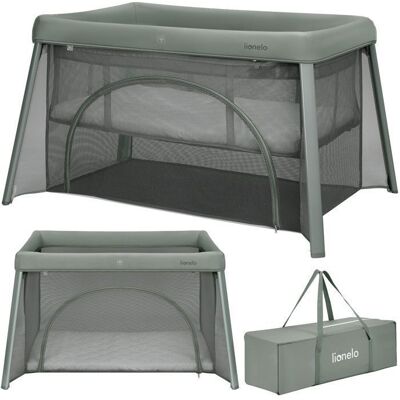 Lit parapluie 2en1 LIONELO Mila - Ultra légère - Lit bébé - 4cm matelas - Sac inclus - Ouverture zippée - Vert Vert - Publicité Lit parapluie 2en1 LIONELO Mila - Ultra légère - Lit bébé - 4cm matelas - Sac inclus - Ouverture zippée - Vert Vert - Publicité