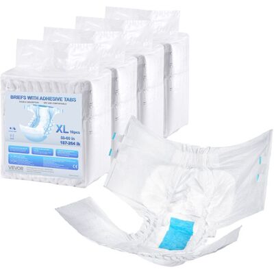 Couche Adulte-VEVOR-Taille XL-Sous-vêtements de Protection dIncontinence Jetables Absorbants Anti-fuite-pour Hommes Femmes Blanc - Publicité Couche Adulte-VEVOR-Taille XL-Sous-vêtements de Protection dIncontinence Jetables Absorbants Anti-fuite-pour Hommes Femmes Blanc - Publicité