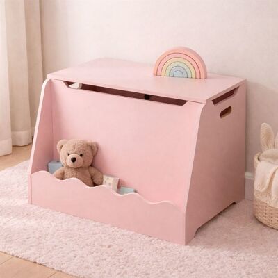 Baninni Coffre à Jouets Cloudy Rose Rose - Publicité Baninni Coffre à Jouets Cloudy Rose Rose - Publicité
