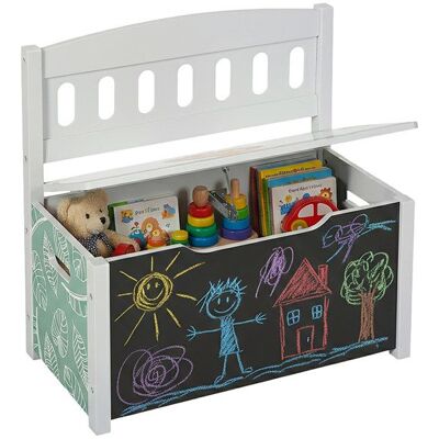 Banc-coffre pour enfants Relaxdays rangement tableau dossier H x L x P : 555 x 57 x 30 cm motif lion multicolore Blanc - Publicité Banc-coffre pour enfants Relaxdays rangement tableau dossier H x L x P : 555 x 57 x 30 cm motif lion multicolore Blanc - Publicité