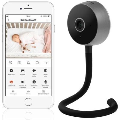 Babyphone LIONELO Babyline Smart - Flexible - WiFi - HD - Audio Bidirectionnel - Vision nocturne - Capteur température - USB - Noir Noir - Publicité Babyphone LIONELO Babyline Smart - Flexible - WiFi - HD - Audio Bidirectionnel - Vision nocturne - Capteur température - USB - Noir Noir - Publicité