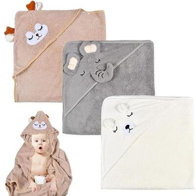 Serviette de Bain à Capuche pour Bébé3pièces Cape de Bain BébéServiette à Capuche en BambouSortie de Bain Super Absorbante - Publicité Serviette de Bain à Capuche pour Bébé3pièces Cape de Bain BébéServiette à Capuche en BambouSortie de Bain Super Absorbante - Publicité