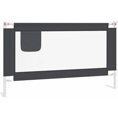 Barrière de lit denfant - vidaXL - Gris foncé - 140x25 cm - Hauteur réglable 70-95 cm - Tissu polyester Gris - Publicité Barrière de lit denfant - vidaXL - Gris foncé - 140x25 cm - Hauteur réglable 70-95 cm - Tissu polyester Gris - Publicité
