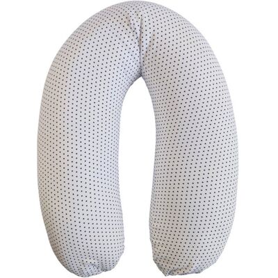 Coussin de maternité - CANDIDE - Jersey imprimé étoiles - Blanc / Bleu marine Blanc - Publicité Coussin de maternité - CANDIDE - Jersey imprimé étoiles - Blanc / Bleu marine Blanc - Publicité