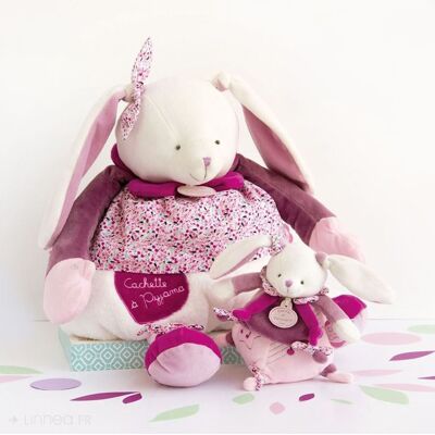 LINNEA Doudou boîte à musique lapin 17 cm collection LAPIN CERISE rose Rose - Publicité LINNEA Doudou boîte à musique lapin 17 cm collection LAPIN CERISE rose Rose - Publicité