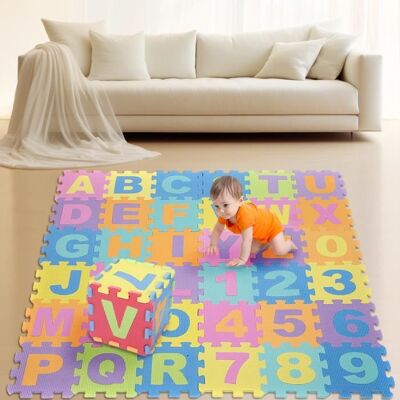 HOMEWELL Yipeema. 36pcs Tapis de Jeu 3-en-1 pour Bébé - Alphabets + Chiffres + Animaux - Puzzle Tapis Mousse EVA Multicolore. Publicité HOMEWELL Yipeema. 36pcs Tapis de Jeu 3-en-1 pour Bébé - Alphabets + Chiffres + Animaux - Puzzle Tapis Mousse EVA Multicolore. Publicité