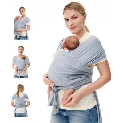 Momcozy Echarpe de Portage Bebe Réglable Echarpe de Portage Sans Noeud Avant/Arrière Ergonomique Blanc - Publicité Momcozy Echarpe de Portage Bebe Réglable Echarpe de Portage Sans Noeud Avant/Arrière Ergonomique Blanc - Publicité