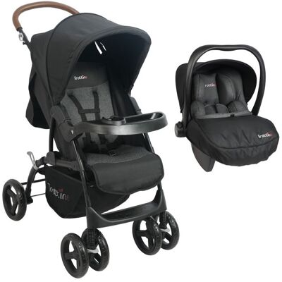 TROTTINE Poussette duo avec siège auto bébé TS Cassiope2 Lx Silver Noir - Publicité TROTTINE Poussette duo avec siège auto bébé TS Cassiope2 Lx Silver Noir - Publicité