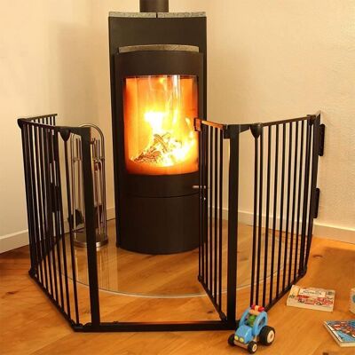 Barrière de sécurité pliable 5 pièces - HOMEWELL - Noir - 310*25*75cm Noir - Publicité Barrière de sécurité pliable 5 pièces - HOMEWELL - Noir - 310*25*75cm Noir - Publicité