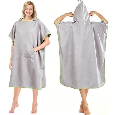 EUROE Poncho de Bain Adulte Microfibère Poncho Plage Femme Homme Serviette Poncho Adulte Rapid Séchage SORTIE DE BAIN - Publicité EUROE Poncho de Bain Adulte Microfibère Poncho Plage Femme Homme Serviette Poncho Adulte Rapid Séchage SORTIE DE BAIN - Publicité