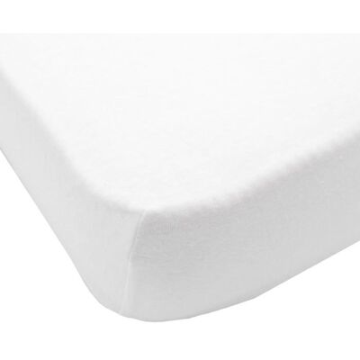 Babycalin Drap housse pour berceau - 83 x 50 cm - Jersey carde 130gr/m² 100% coton bio - Blanc Blanc - Publicité Babycalin Drap housse pour berceau - 83 x 50 cm - Jersey carde 130gr/m² 100% coton bio - Blanc Blanc - Publicité