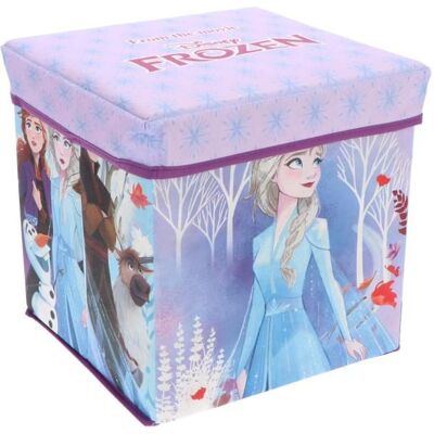 Disney Pouf Coffre de rangement à jouets La Reine des Neiges chambre enfant banc malle Box Violet - Publicité Disney Pouf Coffre de rangement à jouets La Reine des Neiges chambre enfant banc malle Box Violet - Publicité