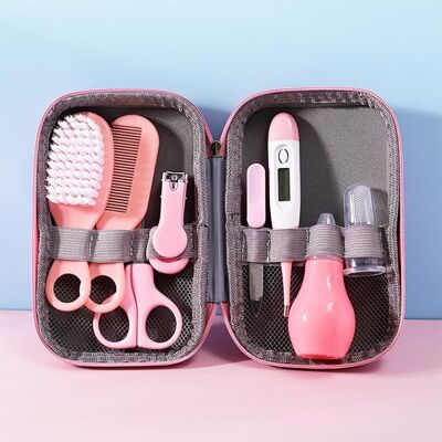 SURENHAP Ensemble de toilettage pour la santé de bébé Ensemble de toilettage pour bébé coupe-ongles brosse à puericulture set Rose - Publicité SURENHAP Ensemble de toilettage pour la santé de bébé Ensemble de toilettage pour bébé coupe-ongles brosse à puericulture set Rose - Publicité