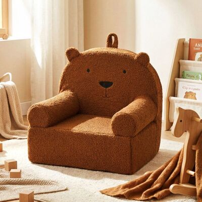 COSTWAY Canapé pour Enfant en Forme d’Ours Simple Rembourré en Mousse avec Housse en Tissu Polaire Doux Larges Accoudoirs Marron - Publicité COSTWAY Canapé pour Enfant en Forme d’Ours Simple Rembourré en Mousse avec Housse en Tissu Polaire Doux Larges Accoudoirs Marron - Publicité