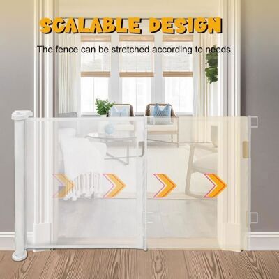 HOMEWELL YIYI. BARRIÈRE DE SÉCURITÉ RÉTRACTABLE ESCALIER POUR BÉBÉS ENFANT ET CHIENS 0-156 CM DE LARGE BLANC. Blanc - Publicité HOMEWELL YIYI. BARRIÈRE DE SÉCURITÉ RÉTRACTABLE ESCALIER POUR BÉBÉS ENFANT ET CHIENS 0-156 CM DE LARGE BLANC. Blanc - Publicité