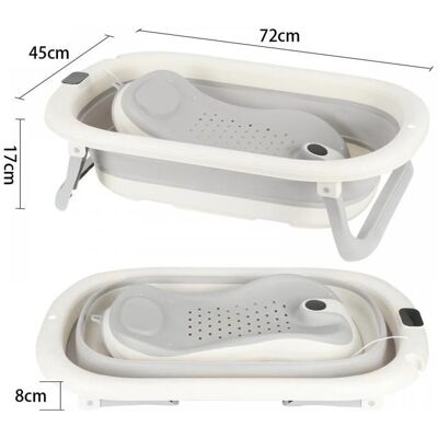 Baignoire Enfant Pliable Évolutive 0-Nouveau VIVOLILVAvec ThermomètreDrainage Rapide Poignées ErgonomiquesPour Bébé Gris - Publicité Baignoire Enfant Pliable Évolutive 0-Nouveau VIVOLILVAvec ThermomètreDrainage Rapide Poignées ErgonomiquesPour Bébé Gris - Publicité