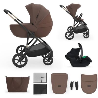 KINDERKRAFT - Poussette multifonction - PRIME 3 - 3 en 1 - 4 roues - marron Marron - Publicité KINDERKRAFT - Poussette multifonction - PRIME 3 - 3 en 1 - 4 roues - marron Marron - Publicité