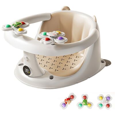 UVERBON Siège de bain pour bébé - Anneau de Bain Bébé - 4 Ventouses Antidérapantes & Coussins - Sécurité - Pour Enfants de 6 Mois et Plus Blanc - Publicité UVERBON Siège de bain pour bébé - Anneau de Bain Bébé - 4 Ventouses Antidérapantes & Coussins - Sécurité - Pour Enfants de 6 Mois et Plus Blanc - Publicité