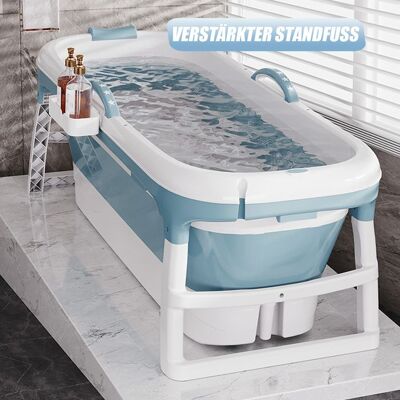 HOMEWELL YIPEEMA. Baignoire pliable pour adultes avec couvercle amovible pour petites salles de bain 118 x 62 x 53 cm. Bleu - Publicité HOMEWELL YIPEEMA. Baignoire pliable pour adultes avec couvercle amovible pour petites salles de bain 118 x 62 x 53 cm. Bleu - Publicité