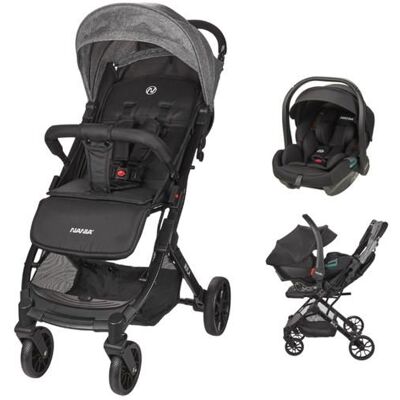 Nania Myla Poussette combinée 2 en 1 compacte et légère de 0 à 4 ans (22kg max) avec Siège auto Rimini Nania 40-87 cm Noir - Publicité Nania Myla Poussette combinée 2 en 1 compacte et légère de 0 à 4 ans (22kg max) avec Siège auto Rimini Nania 40-87 cm Noir - Publicité