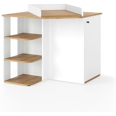 Commode à langer Kristian 85x77.3cm avec table à langer Blanc/Chêne de force doré Vicco 57889 Blanc - Publicité Commode à langer Kristian 85x77.3cm avec table à langer Blanc/Chêne de force doré Vicco 57889 Blanc - Publicité