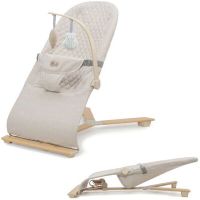 Transat Bébé Kinderkraft MIMI pliable réglable 3 positions avec arche de jeux balancement naturel Beige Beige - Publicité Transat Bébé Kinderkraft MIMI pliable réglable 3 positions avec arche de jeux balancement naturel Beige Beige - Publicité
