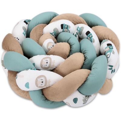TOTSY BABY Coussin Doudou Tressé 300 cm - Tour de Lit Déco Chambre dEnfant Protection Berceau Coton Moelleux Cadeau Naissance Afrique Blanc - Publicité TOTSY BABY Coussin Doudou Tressé 300 cm - Tour de Lit Déco Chambre dEnfant Protection Berceau Coton Moelleux Cadeau Naissance Afrique Blanc - Publicité