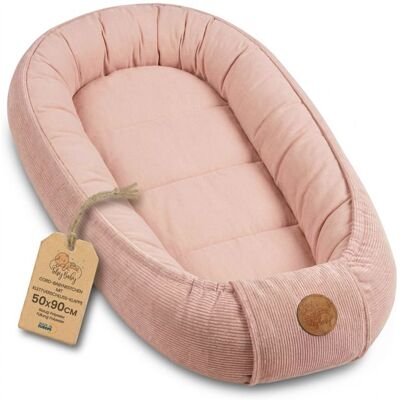TOTSY BABY Couffin Cocon Nid Bébé Réducteur de Lit - Babynest Portable pour Berceau Couchage Enfant Douillet Rose Velours côtelé Rose - Publicité TOTSY BABY Couffin Cocon Nid Bébé Réducteur de Lit - Babynest Portable pour Berceau Couchage Enfant Douillet Rose Velours côtelé Rose - Publicité