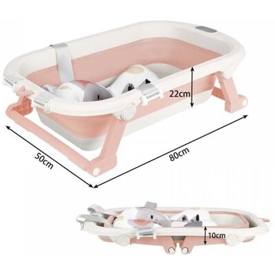 MIPAN ViYi. 80 x 50 x 22 cm.Baignoire Pliable Pour Fille- Tapis De Bain Antidérapant Et Thermomètre Digital - Rose Rose - Publicité MIPAN ViYi. 80 x 50 x 22 cm.Baignoire Pliable Pour Fille- Tapis De Bain Antidérapant Et Thermomètre Digital - Rose Rose - Publicité