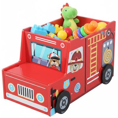 Coffre à jouets Relaxdays pompiers chambre enfant 34 x 60 x 32 cm rangement avec compartiment secret MDF rouge Rouge - Publicité Coffre à jouets Relaxdays pompiers chambre enfant 34 x 60 x 32 cm rangement avec compartiment secret MDF rouge Rouge - Publicité