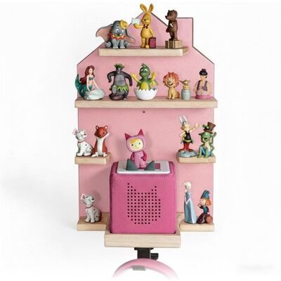 Étagère Relaxdays Tonies magnétique pour Toniebox et 32 figurines Tonies maison H x L x P : 43 x 28 x 17 cm rose Rose - Publicité Étagère Relaxdays Tonies magnétique pour Toniebox et 32 figurines Tonies maison H x L x P : 43 x 28 x 17 cm rose Rose - Publicité