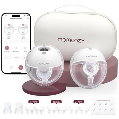 Momcozy M5 Smart Tire-lait Électrique Main LibreContrôlé par Application Pompe Électrique Sans FilTéterelle 24 mmGris2Pièces Gris - Publicité Momcozy M5 Smart Tire-lait Électrique Main LibreContrôlé par Application Pompe Électrique Sans FilTéterelle 24 mmGris2Pièces Gris - Publicité